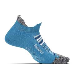 Feetures Elite Light Cushion No Show Tab Athletic Running Socken für Damen und Herren Maui Blau Größe S von Feetures