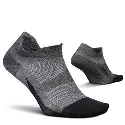 Feetures - Elite Ultra Light - No Show Tab - Athletic Running Socks for Men and Women - Gray - Size Xlarge von Feetures