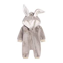 FeiliandaJJ Baby Winter Overall mit Kapuze Mädchen Jungen Verdicken Langarm Warm Hase Ohr Strampler Jumpsuit Baby Winter Kleidung (12-24 Monate, Beige) von FeiliandaJJ(TM)