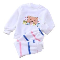 FeiliandaJJ Baby Flannel Zweiteiliger Schlafanzug Kleinkind Kinder Mädchen Jungen Pyjama Set Herbst Winter Tiermotiv Fleece Schlafanzüge Nachtwäsche Set 80 86 92 98 104 110 116 122 128 von FeiliandaJJ