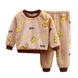 FeiliandaJJ Baby Flannel Zweiteiliger Schlafanzug Kleinkind Kinder Mädchen Jungen Tiermotive Pyjama Set Herbst Winter Fleece Schlafanzüge Nachtwäsche Set 80 86 92 98 104 110 116 122 128 von FeiliandaJJ