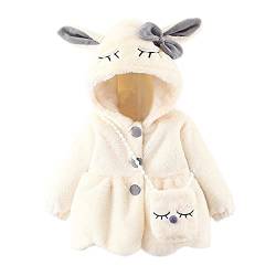 FeiliandaJJ Baby Mantel Mädchen Coat Jacken Herbst Winter Kapuzenmantel Einfarbig Verdicken Hasenohren Reißverschluss Strickjacke Kleidung Säuglings Kinder Warm Outwear von FeiliandaJJ