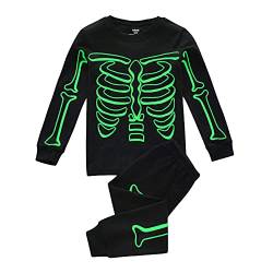 FeiliandaJJ Kinder Jungen Kleidung Pyjama Set Outfit Halloween Skelett Drucken Kinderbekleidung Set Langarmshirt Sweatshirt + Lange Hose 1-6 Jahre von FeiliandaJJ