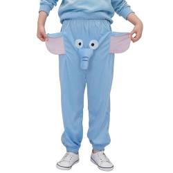 FeiliandaJJ Kinder Schlafanzughose Lang Elastische Taille Pyjamahose Niedliche 3D Cartoon Elefant Freizeithose Frühling Herbst Weiche Flanell Nachtwäsche Schlafanzüghosen für Jungen und Mädchen von FeiliandaJJ