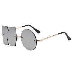 FeiliandaJJ Randlose Sonnenbrille Erwachsener Unisex Mode Partybrille in NO-Form Punk Spass Brille Sunglasses Hipster Lustige Sonnenbrillen für Herren Damen von FeiliandaJJ