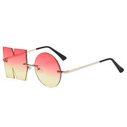 FeiliandaJJ Randlose Sonnenbrille Erwachsener Unisex Mode Partybrille in NO-Form Punk Spass Brille Sunglasses Hipster Lustige Sonnenbrillen für Herren Damen von FeiliandaJJ