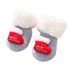 FeiliandaJJ Rasselsocken Baby Jungen Mädchen Weihnachten Rassel-Söckchen Plüsch-Socken Rutschfest ABS Socken Winter Thermosocken Bodensocken 0-3 Jahre von FeiliandaJJ