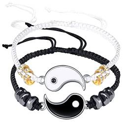 Feilok Armband Damen Armbänder Tai-Chi Verstellbar Geflochten Armkette Freundschaftsbänder Geschenk für Sie Frauen Mama von Feilok