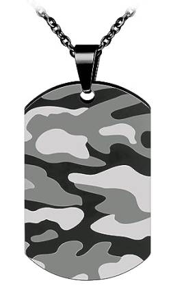 Feilok Herren-Kette Edelstahl Herren Halskette mit Anhänger Militärischen Erkennungsmarken Armee Stil Dog Tag Anhänger für Männer von Feilok