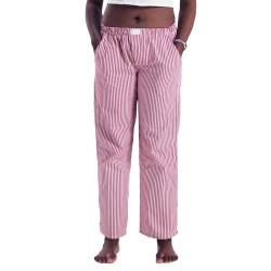 Felcia Y2K Loungehose für Damen, elastische Taille, gestreift, Pyjamahose mit Tasche, lässig, lockere Hose für Streetwear, rot (a), S von Felcia