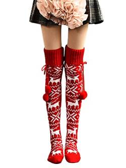Frauen Lange Stiefelstrumpf Twist Strick über scharfe Socken Einfarbig Winter Warme Leggings Socken von Felcia