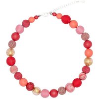 Feliss Perlenkette Red Range (inkl. Organza-Beutel), 45 cm lang, Halskette Damen, Made in Germany, mit Glas- und Keramikperlen von Feliss