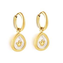 Felsen Mart Fashion Crown Shape Earrings | Jewellery Gift for Women & Girls | Party Wear Earring, Gold Plated von Felsen Mart