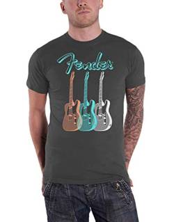 Fender Herren T-Shirt Tripple Guitar grau von Fender