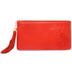 Feng Shui Red Phoenix Wealth Wallet Single Layer Herren und Damen Geldbörse Rot Monet Tasche, Rot/Ausflug, einfarbig (Getaway Solids), Traditionell von Fengshuibringluck