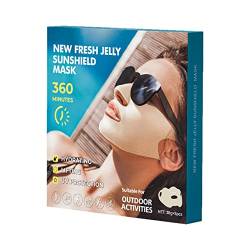 Fenteer 5 Stück Outdoor-Gel-Maske Sonnenschutz unter der Gesichtsmaske, für Sonnenschutz-Gel-Hautpflege-Maske für Golf, Radfahren, Inglese von Fenteer
