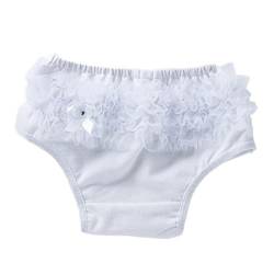 Fenteer Kinder Baby Unterwäsche Unterhose Höschen Mit Rüschen - Weiß, M für 0-6Monate von Fenteer