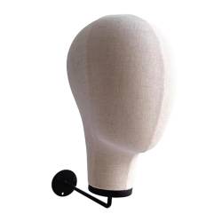 Fenteer Mannequin-Kopf, Wandmontage, Perücken-Display-Modell, vielseitig einsetzbar, einfach zu verwenden für Perücken, Hüte, Mützen, Hut-Display-Ständer für von Fenteer