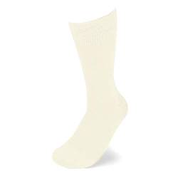 Feraricci Einfarbige Freizeit-Socken für Herren – bunte und bequeme Crew-Socken - Elfenbein - Einheitsgröße von Feraricci