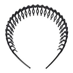 Ferleiss Ferleiss(R) Kunststoff Zahnkamm Haarband Haarreifen Haarband Schwarz für Damen von Ferleiss