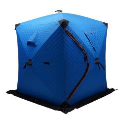 Fermoirper Angelzelt 1 bis 2 Mann Camping Angelzelt aus 210D Oxford Wasserdichtes Belüftetes Zelt für Picknick Wandern 145 x 145 x 165cm, Blau von Fermoirper