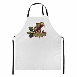 Ferocity Personalisierter Kinderschürze Kind Malschürze Kunstkittel Kochschürze Apron Werkschürze mit einem Motiv Weiß mit Namen Motiv Tyrannosaurus [074] von Ferocity