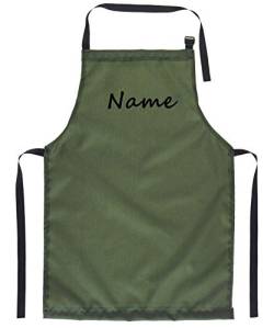 Ferocity Personalisierter Kinderschürze Kind Malschürze Kunstkittel Kochschürze Apron Werkschürze mit einem motiv grün Name [074] von Ferocity