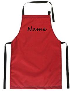Ferocity Personalisierter Kinderschürze Kind Malschürze Kunstkittel Kochschürze Apron Werkschürze mit einem motiv rot Name [074] von Ferocity
