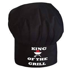 Personalisierte Kochmütze Für Frauen und Männer Kochhaube mit Klettverschluss Ideal für BBQ Restaurant Kochen zum GrillenKönig des Grills [108] von Ferocity