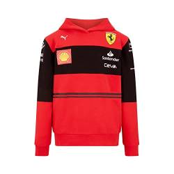 Ferrari Scuderia Offizielle Formel 1 Merchandise 2022 Kollektion - Kinder 2022 Team Kapuzenpullover - Rot - Größe: 140 von Ferrari