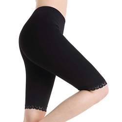 Ferrieswheel Story Damen Stretch Yoga Shorts Unter Kleid Spitze Leggins Knielang Atmungsaktiv Hose von Ferrieswheel Story