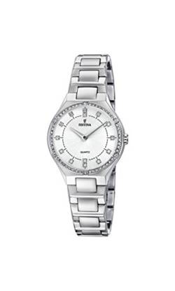 Festina Damen Analog Quarz Uhr mit Edelstahl Armband F20225/1 von Festina