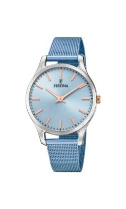 Festina Damen Analog Quarz Uhr mit Edelstahl Armband F20506/2 von Festina