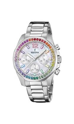 Festina Damen Analog Quarz Uhr mit Edelstahl Armband F20606/2 von Festina