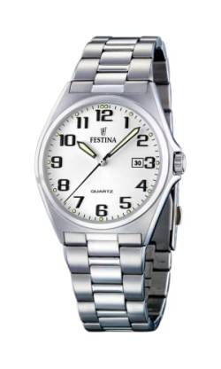 Festina Herren Analog Quarz Uhr mit Edelstahl Armband F16374/9 von Festina