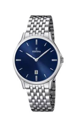 Festina Herren Analog Quarz Uhr mit Edelstahl Armband F16744/3, Silber von Festina