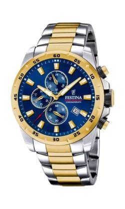 Festina Herren Analog Quarz Uhr mit Edelstahl Armband F20562/2 von Festina