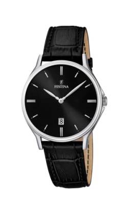 Festina Herren Analog Quarz Uhr mit Leder Armband F16745/5 von Festina