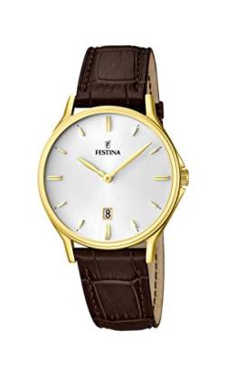 Festina Herren Analog Quarz Uhr mit Leder Armband F16747/1 von Festina