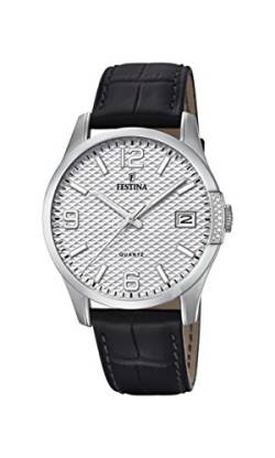Festina Herren Analog Quarz Uhr mit Leder Armband F16982/1 von Festina