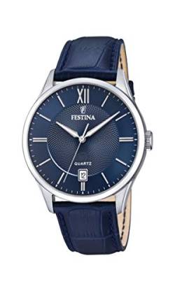 Festina Herren Analog Quarz Uhr mit Leder Armband F20426/2 von Festina