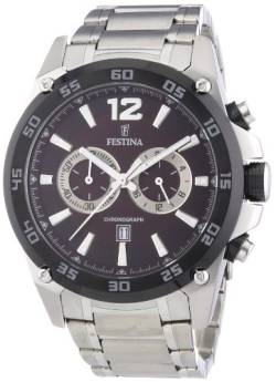 Festina Herren-Armbanduhr XL Analog Quarz Edelstahl F16680/3 von Festina