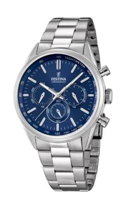 Festina Herren Chronograph Quarz Uhr mit Edelstahl Armband F16820/2 von Festina