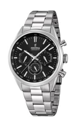 Festina Herren Chronograph Quarz Uhr mit Edelstahl Armband F16820/4 von Festina