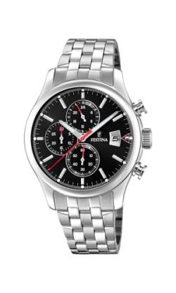 Festina Herren Chronograph Quarz Uhr mit Edelstahl Armband F20374/3 von Festina