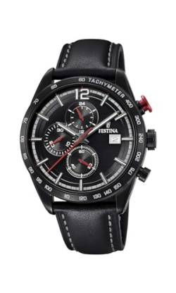 Festina Herren Chronograph Quarz Uhr mit Leder Armband F20344/3 von Festina