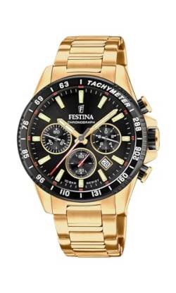 Festina Herren. Analog Quarz Uhr mit Edelstahl Armband F20634/5 von Festina