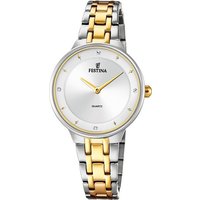 Festina Quarzuhr Festina Damenuhr Mademoiselle Armbanduhr, Damen Armbanduhr rund, Edelstahlarmband silber, gold, Fashion von Festina