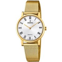 Festina Schweizer Uhr Festina Damen Uhr Swiss Made F20023/4 Edelstahl, Gelbgold plattiert, (1-tlg) von Festina