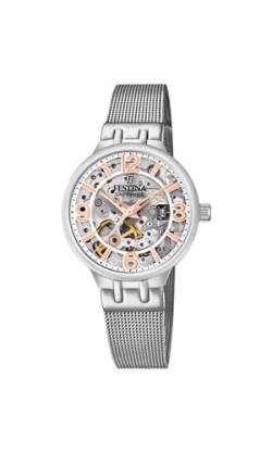 Festina Skelettierte Damen-Automatikuhr mit Mesh-Armband F20579/1 von Festina